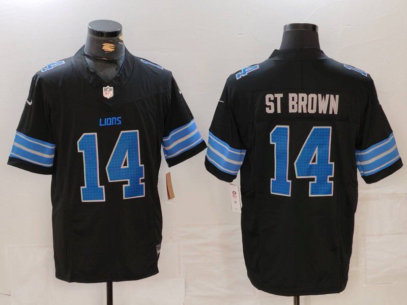 Men Detroit Lions #14 Amon-Ra St. Brown Black 2024 Nike Vapor F.U.S.E. Limited NFL Jersey